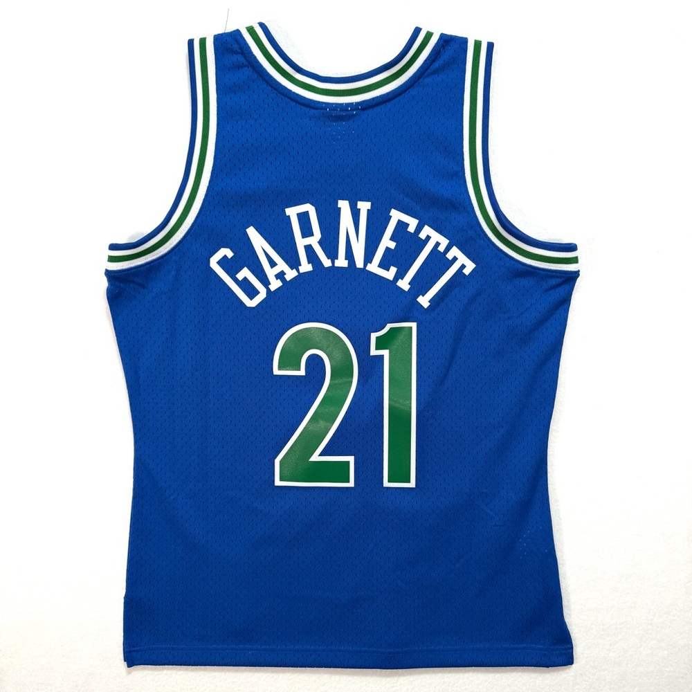 Mitchell & Ness Kevin Garnett Minnesota Timberwolves Jersey M Medium Blue Wolves - Picture 2 of 5